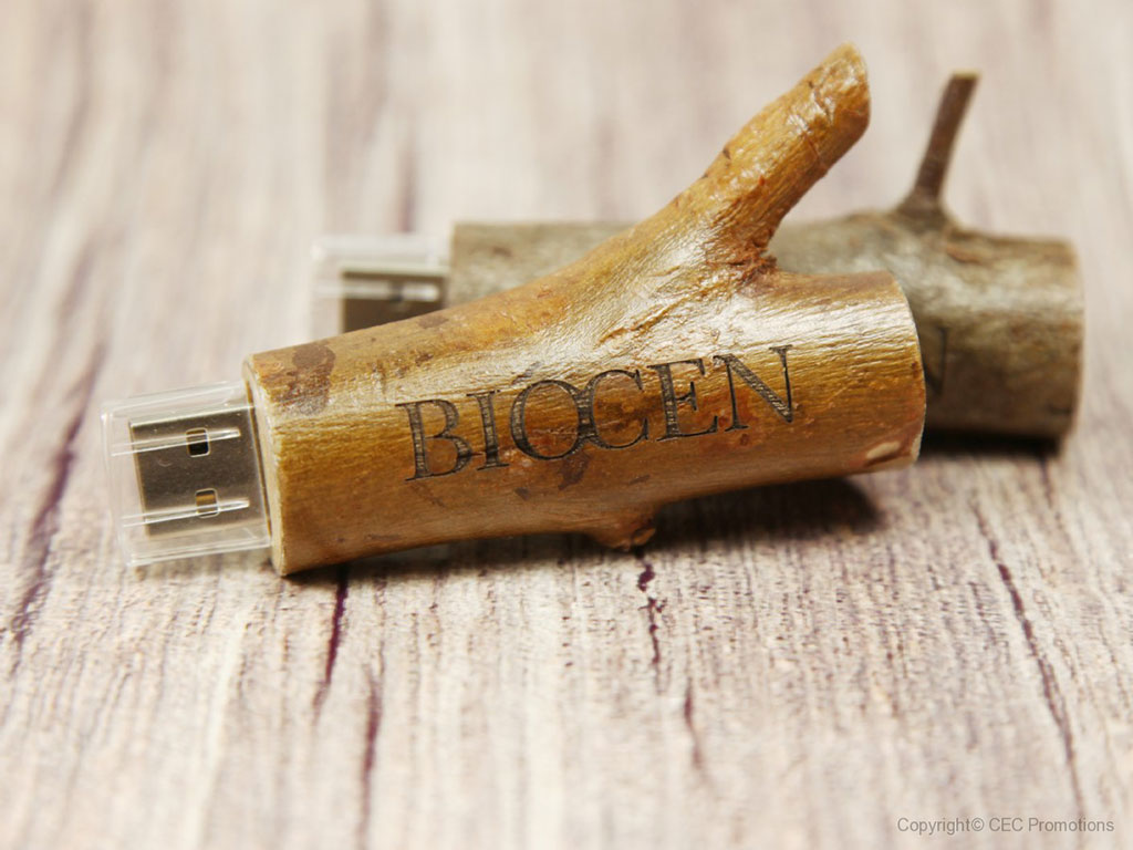 USB dunkler Holzast
