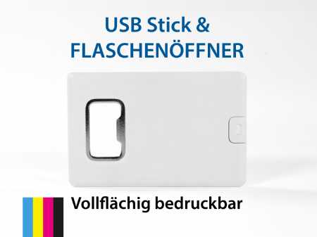 USB Duo Visitenkarte aus Kunststoff, Scheckkarte mit Ihrem Logo bedruckt
