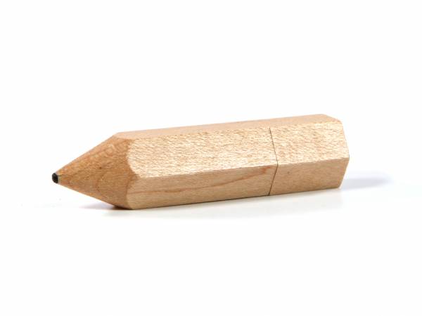 Bleistift USB Stick aus Holz mit Logo