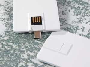 usb visitenkarte kunststoff duo anschluss weiss