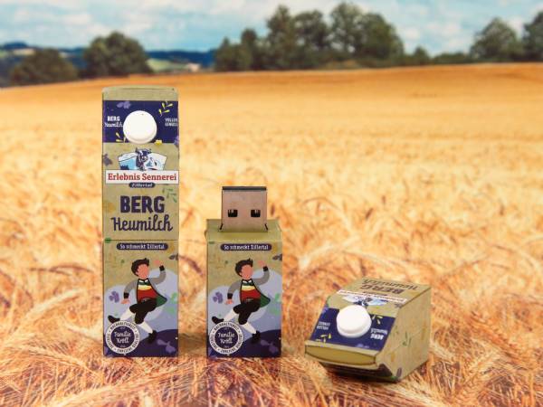 usb stick 3d sonderform milch werbung verpackung original kreativ individuell