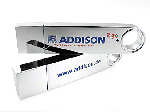 usb-stick addision hochglanz edel, Metall.12