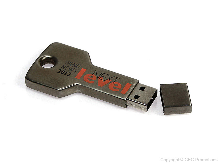 Metall USB Stick in Schlüsselform, praktisch als Schlüsselanhänger