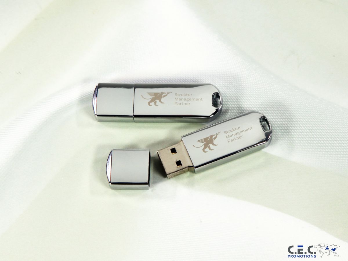 chrom usb stick edel mit gravur