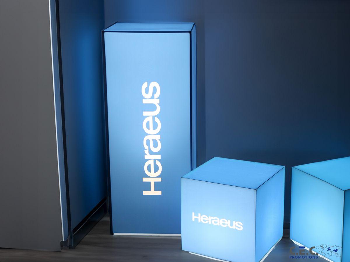 heraeus blau led pillar cube