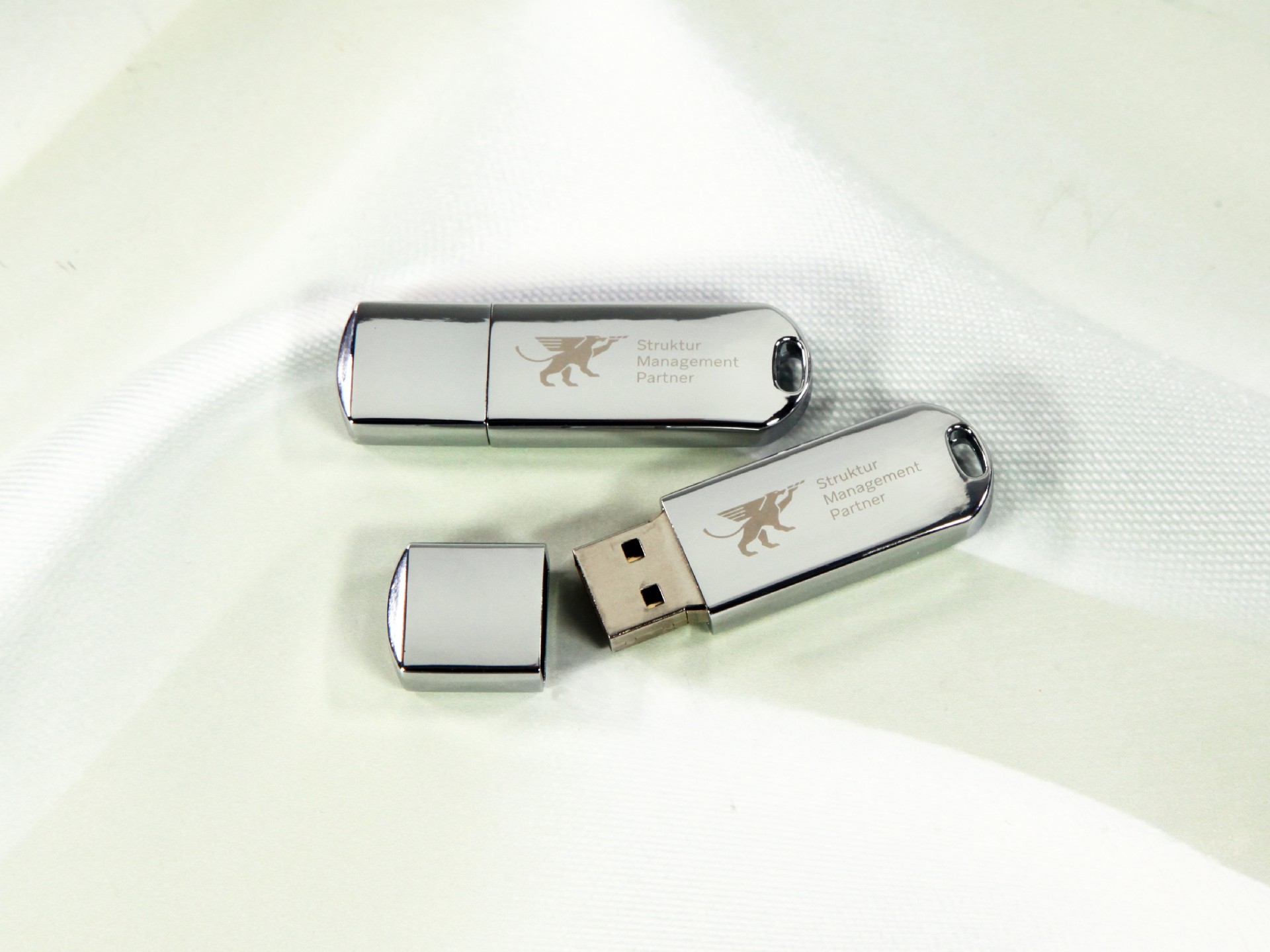 chrom usb stick edel mit gravur