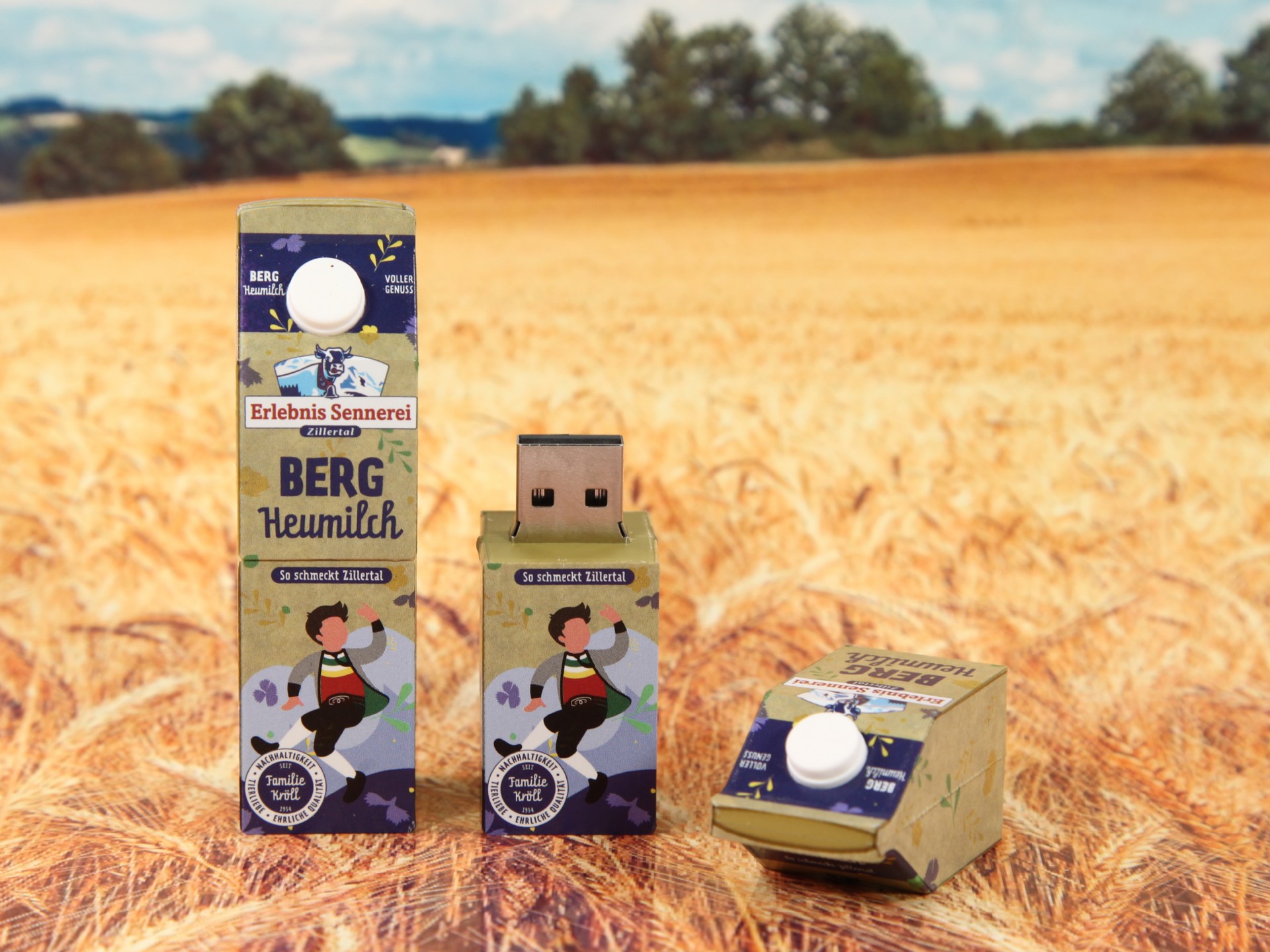 usb stick 3d sonderform milch werbung verpackung original kreativ individuell