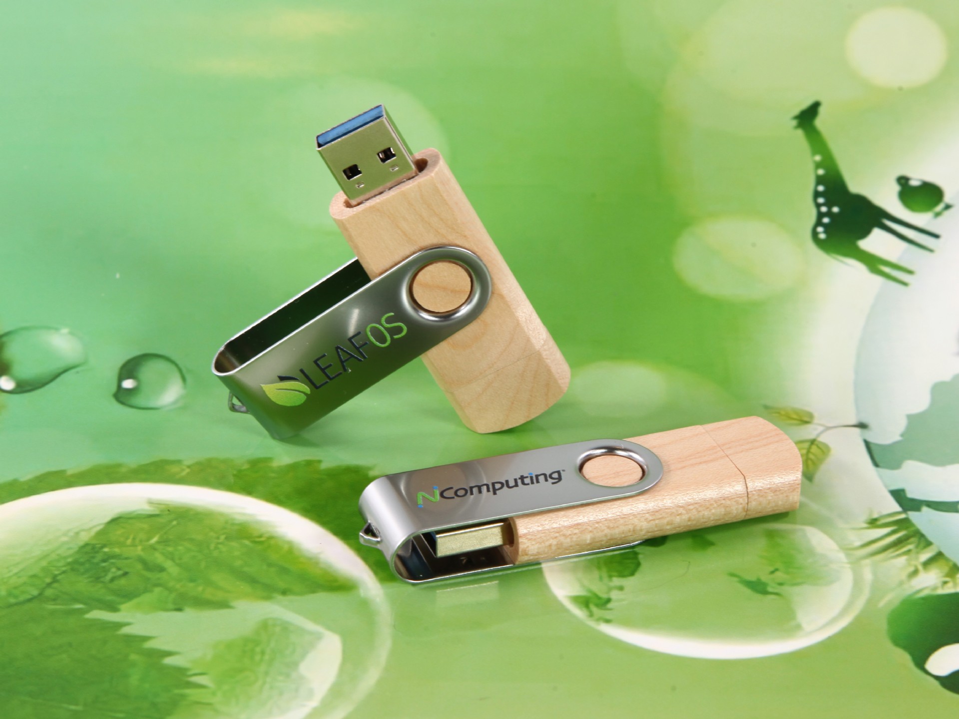 usb stick naturetwister otg buegel natur öko hellbraun